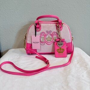 Juicy Couture Pink Crossbody Bag with Crown Detail